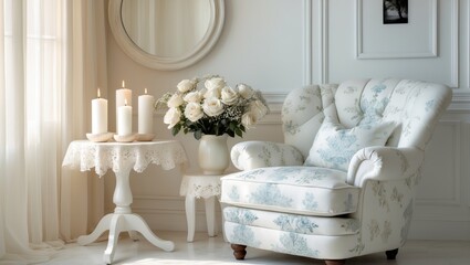 clean bright white luxury interior