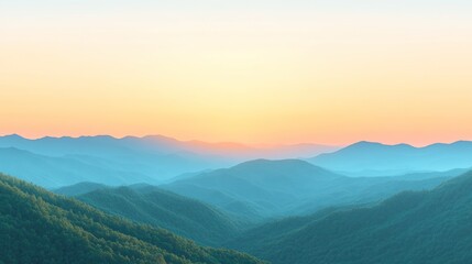 Fototapeta premium Sunset Mountain Range