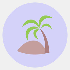 Icon date palm. Islamic elements of Ramadhan, Eid Al Fitr, Eid Al Adha. Icons in color mate style. Good for prints, posters, logo, decoration, greeting card, etc.