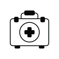First Aid Kit icon isolated on a white background. Vector illustration.