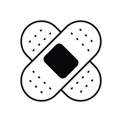 Bandage icon isolated on a white background. Vector illustration.