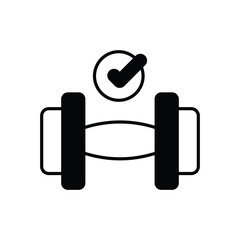 Dumbbell  icon isolated on a white background. Vector illustration.