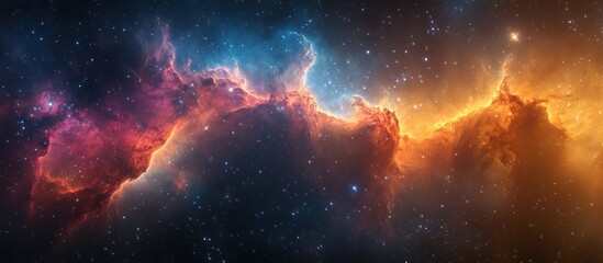 Obraz premium Colorful nebulae in deep space