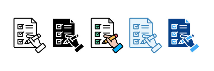 Plan  Icon Set Multiple Style Collection