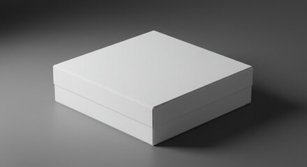 Blank white box mockup for design.
