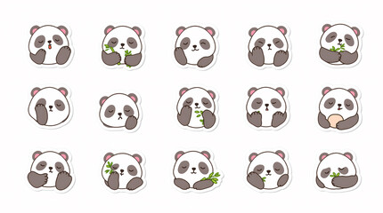 Playful Cartoon Panda Faces Pattern Design