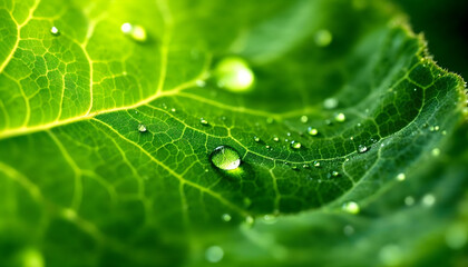 water droplets on leaf