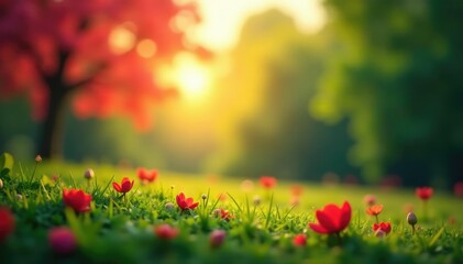 Abstract blurred nature scene, perfect for website backgrounds, beauty, art