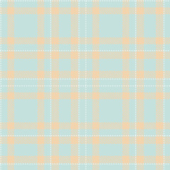 Elegant Seamless Tartan featuring Traditional light grey and Mellow light peach Fabric Design