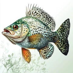 Fototapeta premium Crappie Fish: A Popular North American Freshwater Species