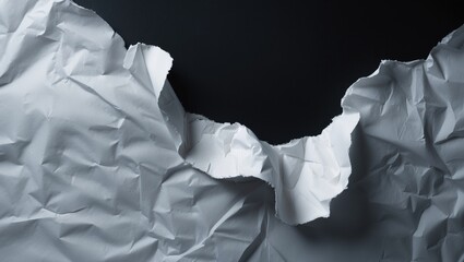 Obraz premium Ripped torn edges of paper isolated against a black background