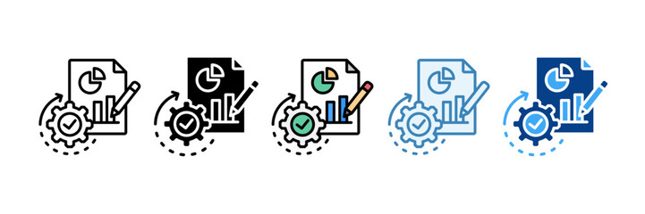 Infographics Routine  Icon Set Multiple Style Collection