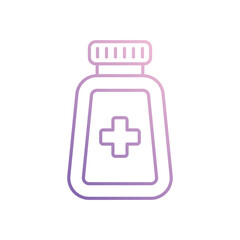 Medicine Bottle icon isolated on a white background. Vector illustration.