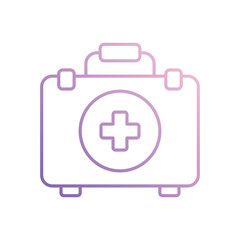 Obraz premium First Aid Kit icon isolated on a white background. Vector illustration.