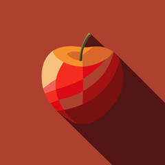 red apple on a black background