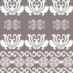 set of vintage floral design elements