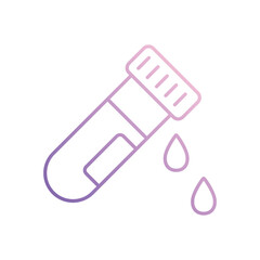 Blood Test icon isolated on a white background. Vector illustration.