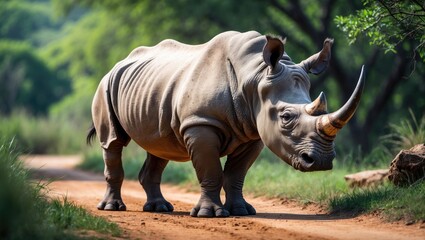 Rhinoceros is a large mammal, a threatened species.