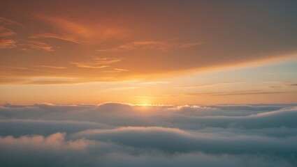 Sunrise Sun Sky Cloud Background with Red Sunlight and Bright Light. Beauty of Orange Color in a Landscape of New Hope for Autumn and Summer Days. Sunshine in Nature during a Morning of Bright Clea...