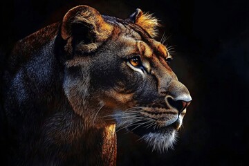 Vibrant imagery of a lioness in her natural habitat.