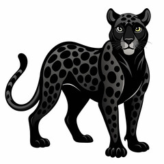 Fototapeta premium leopard cartoon isolated on white