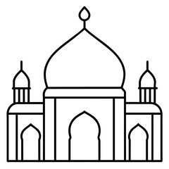 taj mahal vector illustration