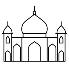 taj mahal vector illustration