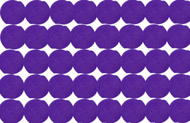 Isolated many purple mosquito coils a s a pattern on white background