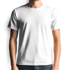 white t shirt on a white background