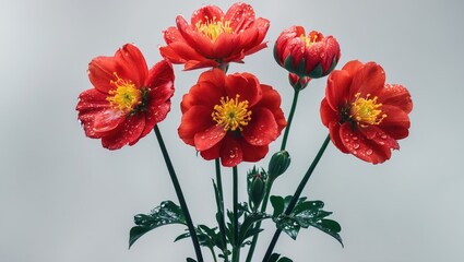 Fototapeta premium Vibrant red flowers