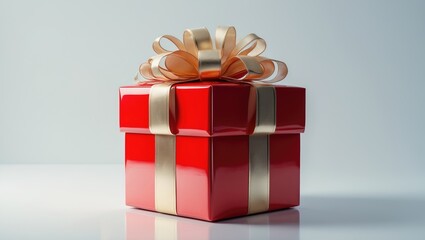 Shiny red gift box