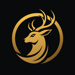 Obraz premium deer head silhouette