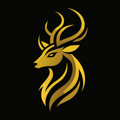 Fototapeta premium deer head silhouette