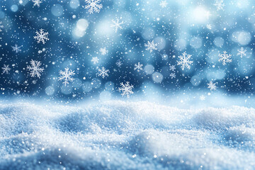 Fototapeta premium christmas background with snowflakes. Generative AI