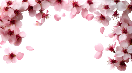 pink cherry blossom border