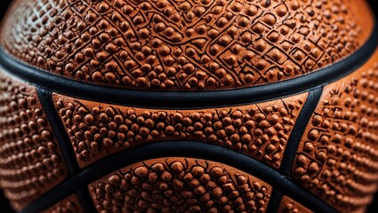 Close-up view of a ball's texture. The surface is designed for grip with a uniform and repetitive pattern, emphasizing the iconic design of the equipment.