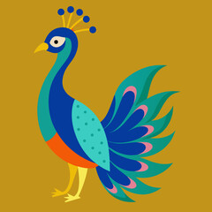 peacock vector illustration