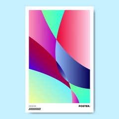 abstract colorful gradient poster. modern poster. curvy gradient poster design