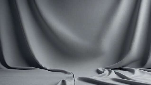 Grey fabric texture backdrop. Textile material, furniture design and decor.