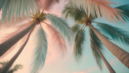coconut tree at tropical beach