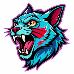 Angry Tiger head mascot