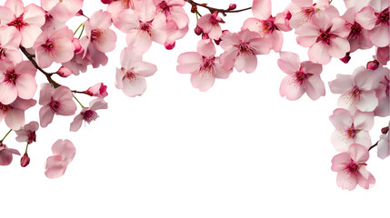 Obraz premium cherry blossom petals are as fragile as a frame border