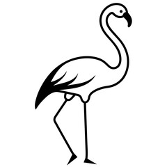 Obraz premium flamingo silhouette isolated on white