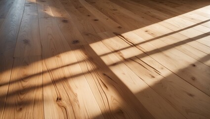 Top view of a soft brown table featuring high-resolution texture and shadows, summer table background with space available for text or design, cozy sunny table backdrop, seamless wooden texture.