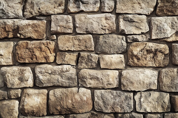 Fototapeta premium Stone Brick Wall Texture Background with Natural Colors and Rustic Look