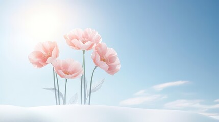 Fototapeta premium Ethereal Flowers Dreamy Sky