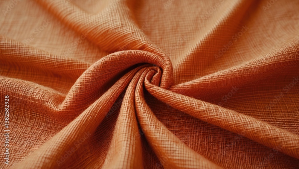 Poster seamless pattern of textile with an orange cotton fabric texture background.