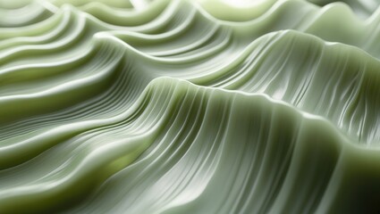 Close-up of a green sheet wall illuminated for interior partitioning, featuring frosted glass sheet texture. This transparent material is described as having a corrugated surface.