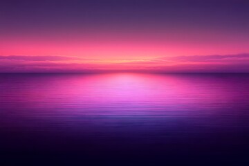 Fototapeta premium Breathtaking sunset over calm ocean waters with fiery hues reflecting on the water's surface