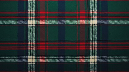 Scottish tartan backdrop featuring a checked plaid weave pattern with various colors.